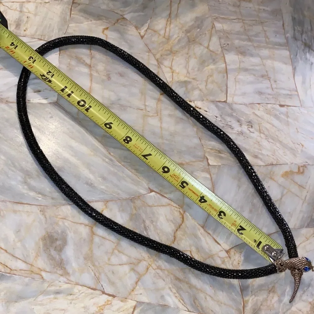 Reptile-Themed Black and Gold Necklace‎ or Belt